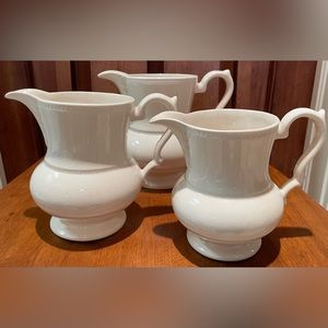 Rare - Set of 3 Antique Barrington Ironstone Pitchers